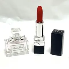 【新品】Dior ミスディオール　香水&口紅 ミニ セット