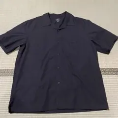 ユニクロ　オープンカラーシャツ　黒　Lサイズ