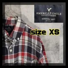 【美品】アメリカンイーグルアウトフィッターズ　チェック　シャツ　長袖　XS