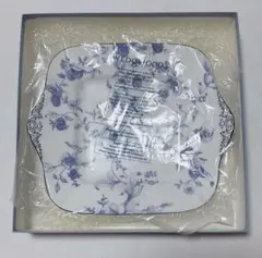 【未使用品】Wedgwood Blue Plum スクエア プレート【箱付き】のサムネイル