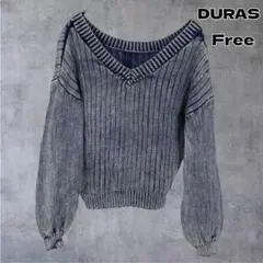 ＄ DURAS デュラス Vネック 長袖 ニット セーターのサムネイル