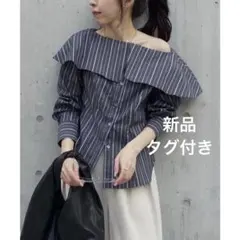 即購入禁止】レリューム テンセルコットンチェックVネックシャツ 