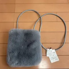 OPAQUE.CLIP グレー ファー ショルダーバッグ