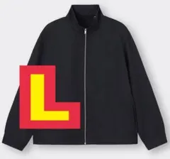 【新品】GU ジーユー ジップアップシャツSW+E ブラック 黒 L アウターのサムネイル