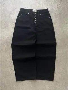 SEKISEI BUTTON FLY BAGGY JEANS ブラック