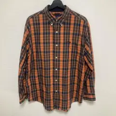 CHAPS チャップス　ラルフローレン　オレンジ　チェックシャツ　サイズLのサムネイル