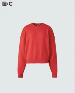 【UNIQLO C】スムースコットンクルーネックセーター　レッド　XXLサイズ