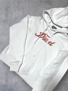 Diesel ディーゼル フード付きパーカー ホワイト S