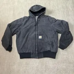 ㉓USA製 90s Carhartt アクティブジャケット 墨黒 襤褸 Lサイズ