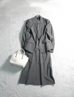 23区 上質 ピンストライプ ジャケット スカート セットアップ スーツ 38