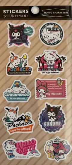 サンリオキャラクター ステッカー ラベル風