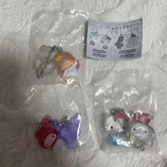 【匿名配送】3点セット　サンリオキャラクターズ なかよしドロップチャーム　ガチャ