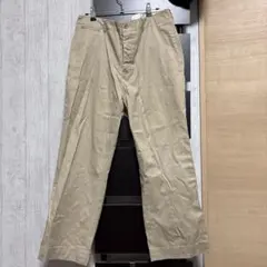 ベージュ ワイドレッグ チノパン　ラルフローレン　ラグビー