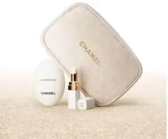 CHANEL ノベルティ クリスマスコフレ ポーチ ベージュ 2023のサムネイル
