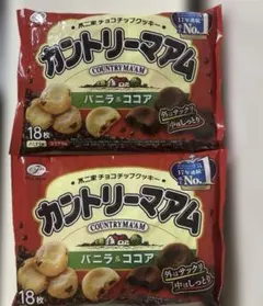 不二家 カントリーマアム バニラ＆ココア 18枚入 2袋セットのサムネイル