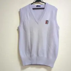 PGA TOUR パープルVネックベストメンズL