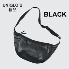 【新品タグ付き】 コーテッドコットンショルダーバッグ ブラック