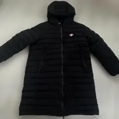 DANTON フード付きロングブラックダウンジャケット レディースSサイズ