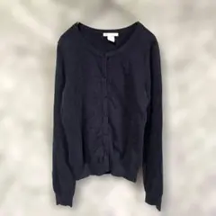 10480 エイチアンドエム 長袖カーディガン 羽織 ネイビー XS小さいサイズ