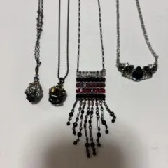 ビーズネックレス４点まとめ売り