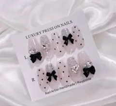 511ちゅるんネイルチップ 韓国 量産型 ワンホン フレンチガーリー