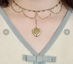 TINA:JOJUN ハートロケットネックレス ゴールド