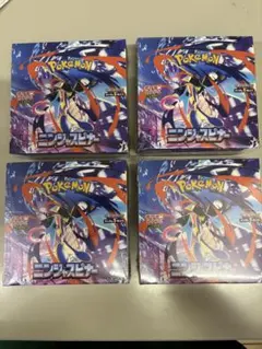 シュリンク有　ポケモンカードbox 　ニンジャスピナー4箱