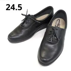 ECCO 本革レースアップシューズ 24.5　軽量　歩きやすいのサムネイル