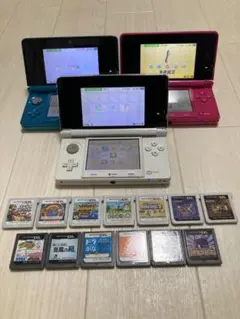 ニンテンドー3DS 本体 3台 DS・3DSソフト13本　動作品　付属品付き