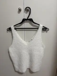 Bershka ホワイト ニットベスト Sサイズ