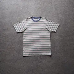 オールドユニクロ マルチボーダー Tシャツ L レトロ配色 90s 00s