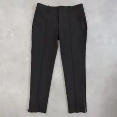 ザラ スラックス【40】センタープレス 裾ジップ ブラック