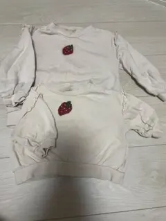 petit main いちごトレーナー 2点セット サイズ80、110お揃い