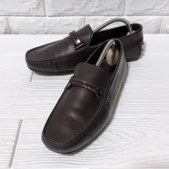TOD'S ゴンミーニ ドライビングシューズ レザー 7 濃紺 26cm相当