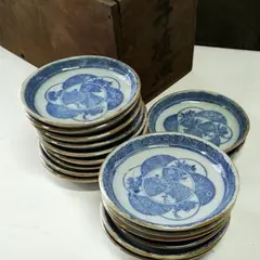 手塩皿　小皿　16 　明治の箱　木箱　アンティーク　皿