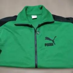 PUMA グリーン ジップアップジャケット　トラックジャケット　Mグリーン緑