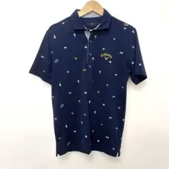 Callaway ポロシャツ ネイビー 総柄 Mサイズのサムネイル