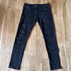 UNIQLO JEANS スリムフィット ブラックデニム