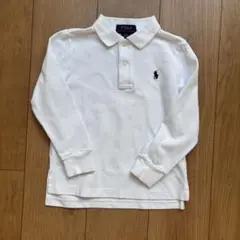 Polo Ralph Lauren ホワイト長袖ポロシャツ 110/116cm