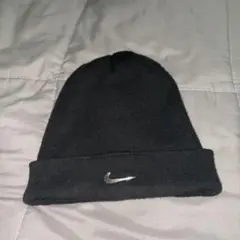 値下げ可能　Nike 黒 ビーニー フリーサイズ　Y2K ストリート