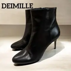 DEIMILLE（デミレ）本革　レザー　イタリア製　ショートブーツ　黒