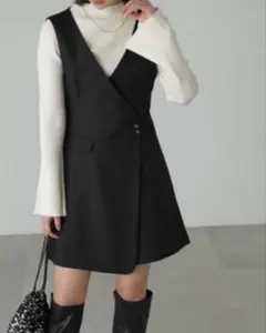 【お値下げ】フリーズマート ジレ風 ラップ ミニ ジャンパースカート