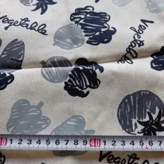 野菜プリント綿生地　約42✕103cm　463