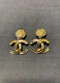 P*ฅ様 CHANEL シャネル イヤリング ココマーク スイング ヴィンテージ