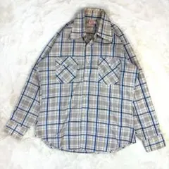 アメリカ製　Levis リーバイス　L 長袖シャツ　トップス　￼チェック　ロゴ