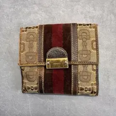 GUCCI Horsebit Sherry Line Wallet Velvet