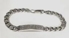美品】グッチ GUCCI ゴースト 喜平 ブレスレット シルバー サイズ17