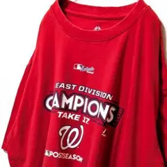 マジェスティックMLBワシントンナショナルズ Tシャツレッド赤2XL古着のサムネイル
