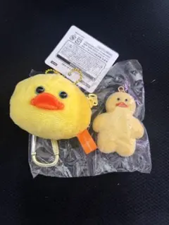 mojojojo アヒル 黄 フロッキー フェイスポーチ