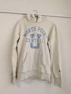 Champion フード付きパーカー ライトベージュ